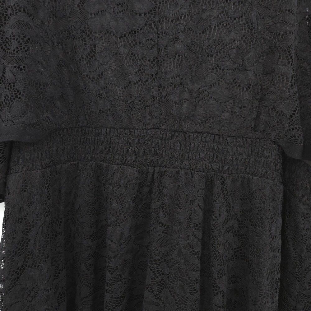 Torrid Stretch Lace Surplice Dolman Sleeve Top Size 4X black flare sleeves - Picture 13 of 13